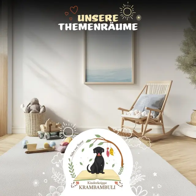 Mehr als nur Spielräume: Unsere Themenräume bei Krambambuli! - In der Kinderkrippe Krambambuli sind unsere Räume liebevoll gestaltete Erfahrungsräume. Sie erzählen eigene Geschichten und laden die Kinder ein, sich auszuprobieren, zur Ruhe zu kommen oder kreativ zu werden.